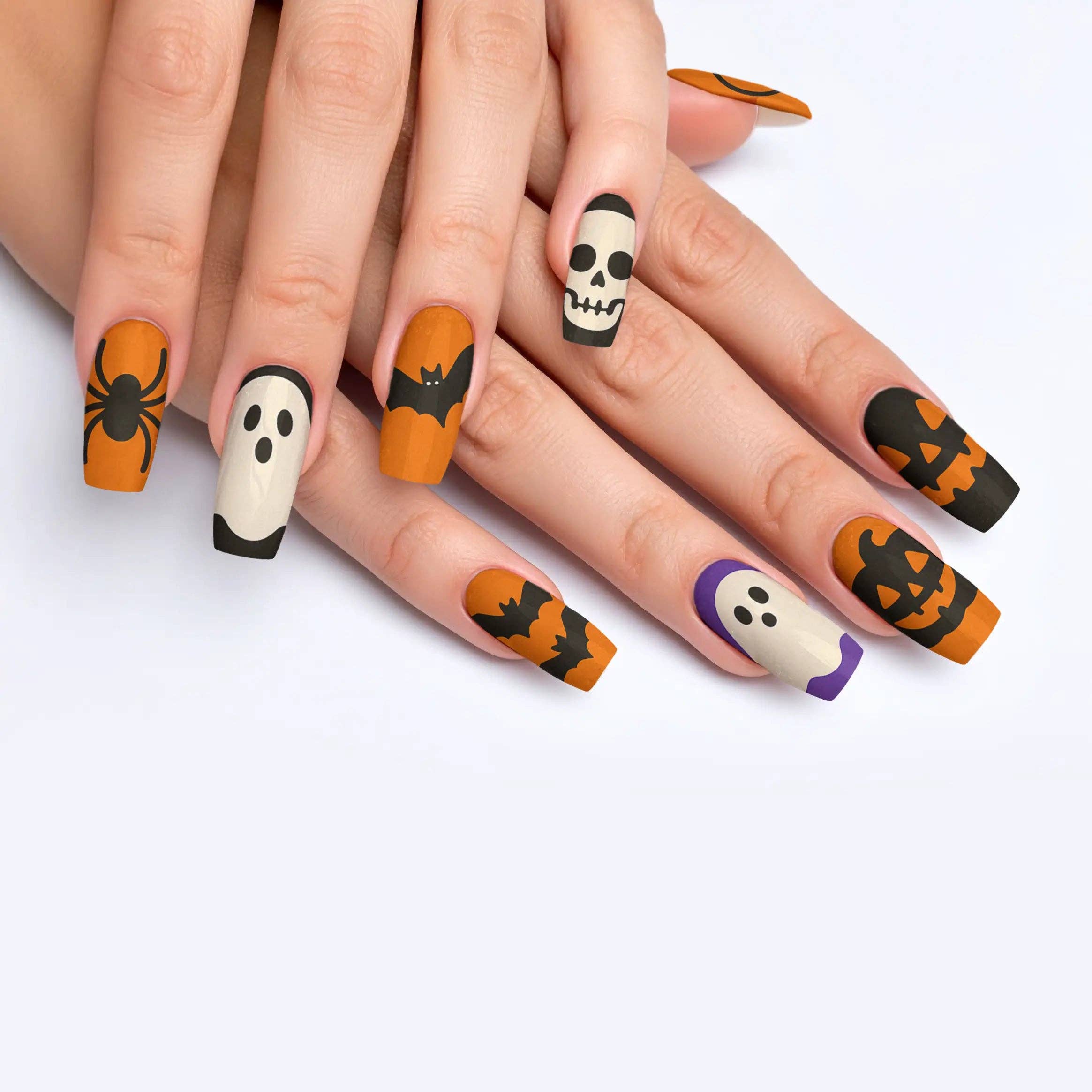 FYNE BODY - Wholesale Press-on/fake nails - Pumpkin Patch Glam Halloween Press-On Nails88