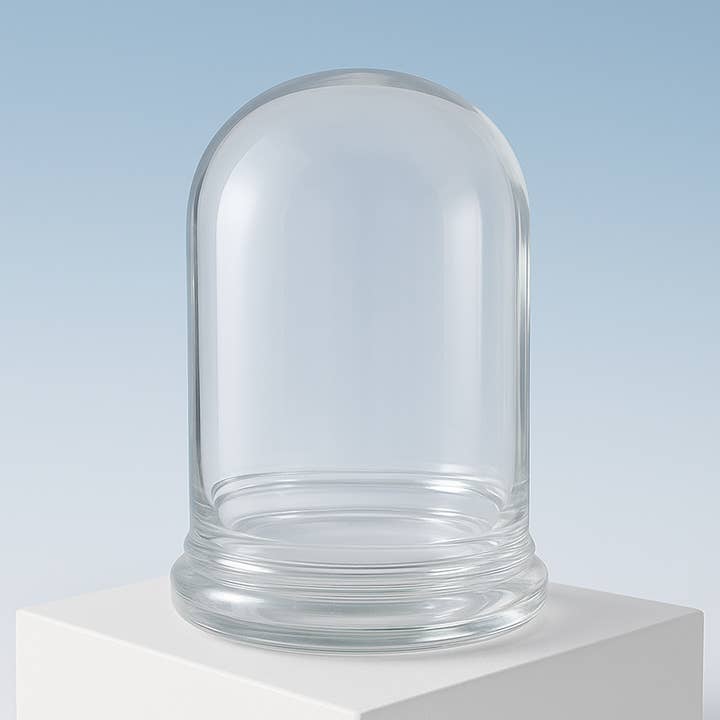 Dôme central en verre Bloomify — 2,5 x 2,5 x 3,2 pouces — Cloche en verre antibuée de qualité supérieure avec base — Idéale pour la décoration intérieure, les présentoirs de table, les terrariums et les projets de bricolage (pas de plantes) pour la vente par bloomify
