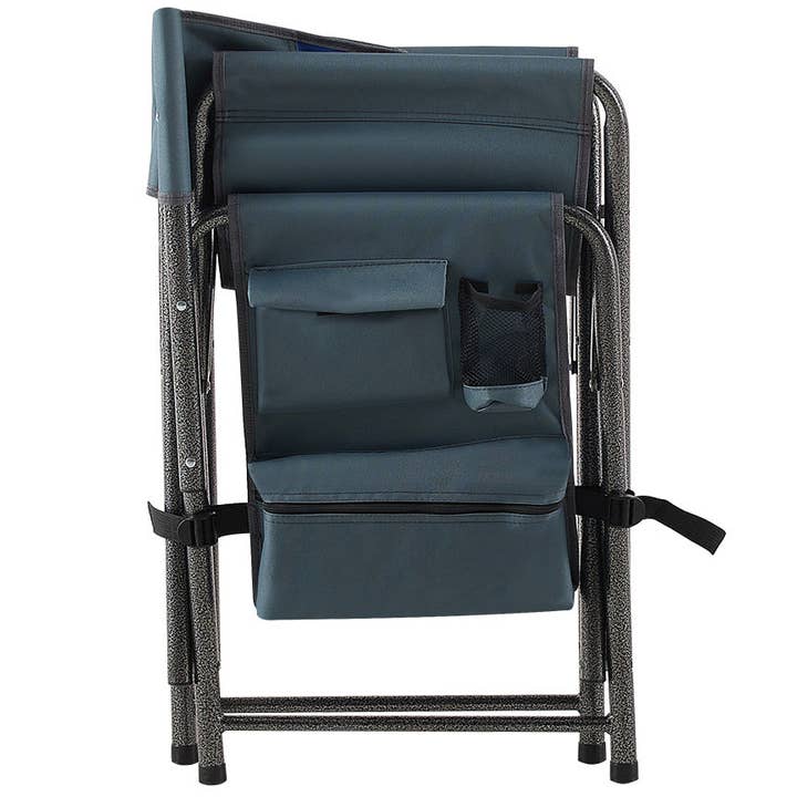 as Pic 2-piece Padded Folding Outdoor Chair with Storage Pockets,Lightweight Oversized Directors Chair for indoor, Outdoor Camping, Picnics and Fishing,Blue/Grey for wholesale on Faire12