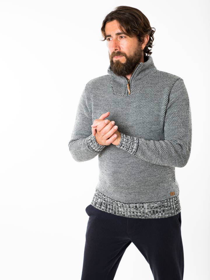 DAI 1/2 ZIP SWEATER for wholesale by Fuza Wool Of Denmark