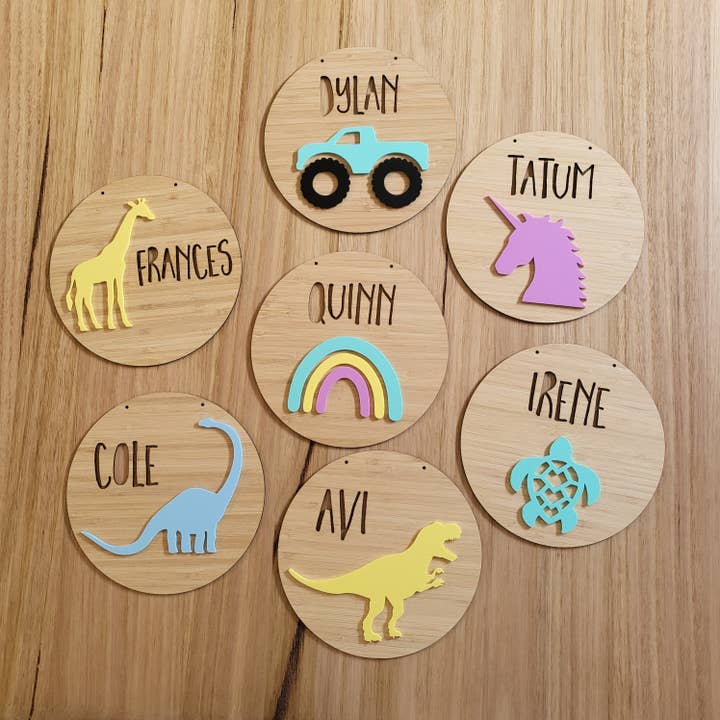 Flower Bamboo & Acrylic Wall Plaque for wholesale by Little Birdy Finds