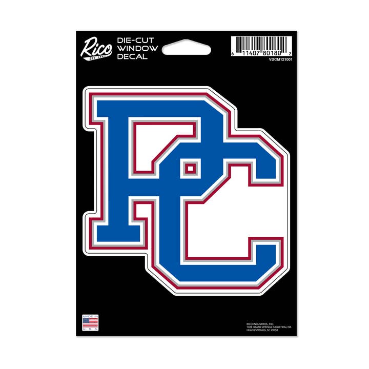 Rico Industries - Vente Breloque décorative pour voiture – unisexe - NCAA Presbyterian Blue Hose Autocollant Découpé Moyen0