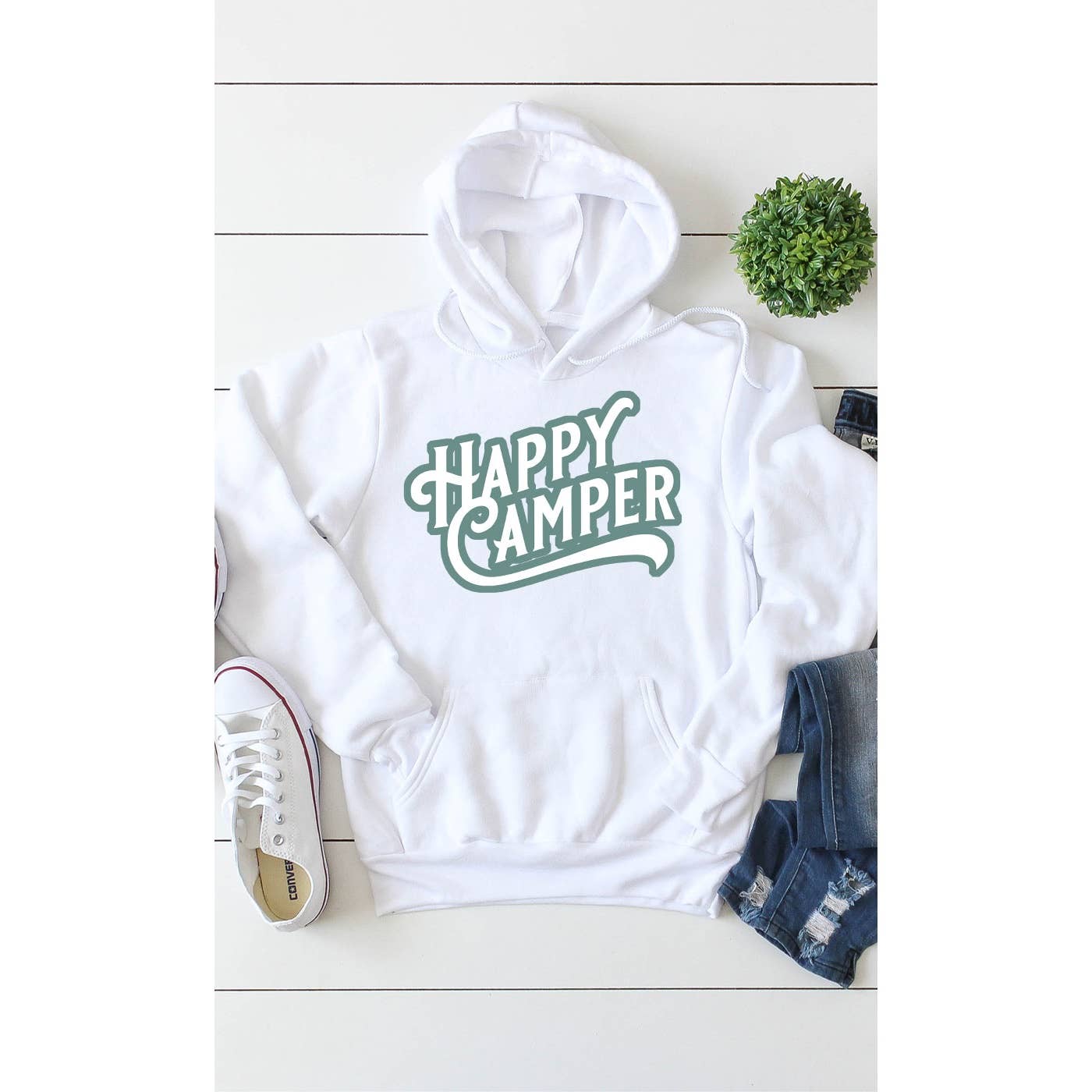 Kissed Apparel – wholesale Hoodie – Women's – Retro Happy Camper Graphic Hoodie2
