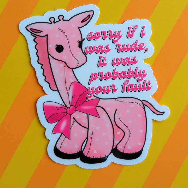 Sorry if I was rude sticker hydroflask planner for wholesale by Luxe Trauma