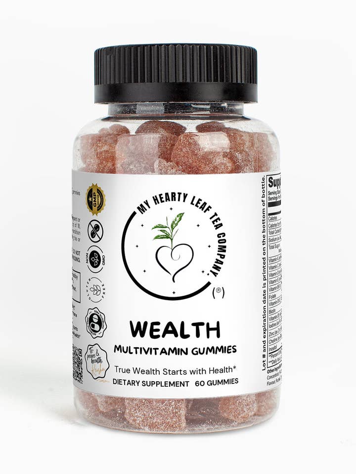 Wealth - Health is Wealth gummies for wholesale by My Hearty Leaf Tea Co.