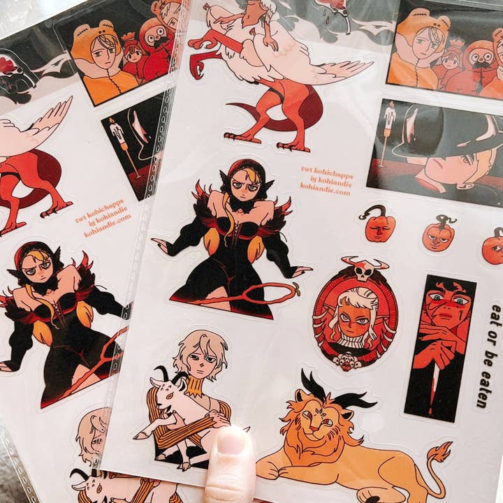 ADESIVI PER AGENDA TRASPARENTI DARK DUNGEON MESHI per la vendita all'ingrosso da parte di KOHI & ANDIE