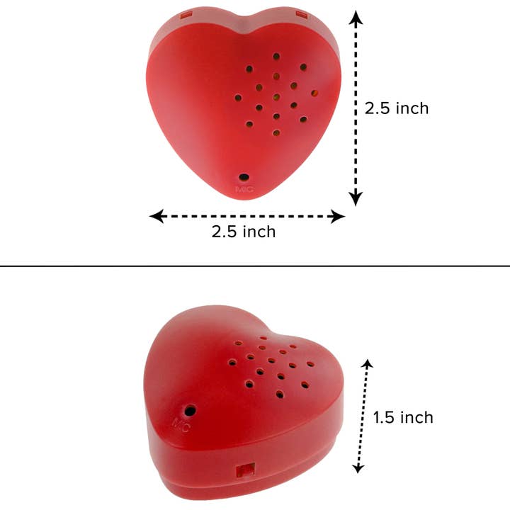 Inventiv - Wholesale Stuffed/Plush Toy - Kids & Baby - Inventiv 30 Second Heart Recorder Module, Voice Recorder
