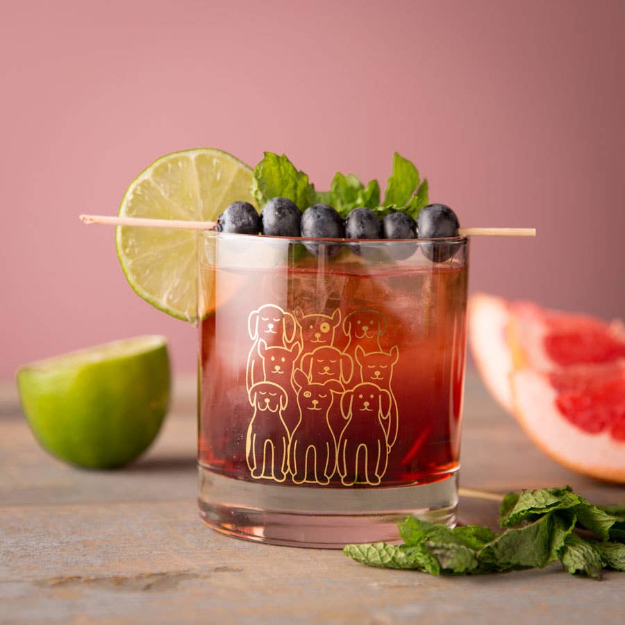 Counter Couture - Wholesale Cocktail/Liquor Glass - Dog Rocks Glass | Whiskey Glass | Cocktail Glass