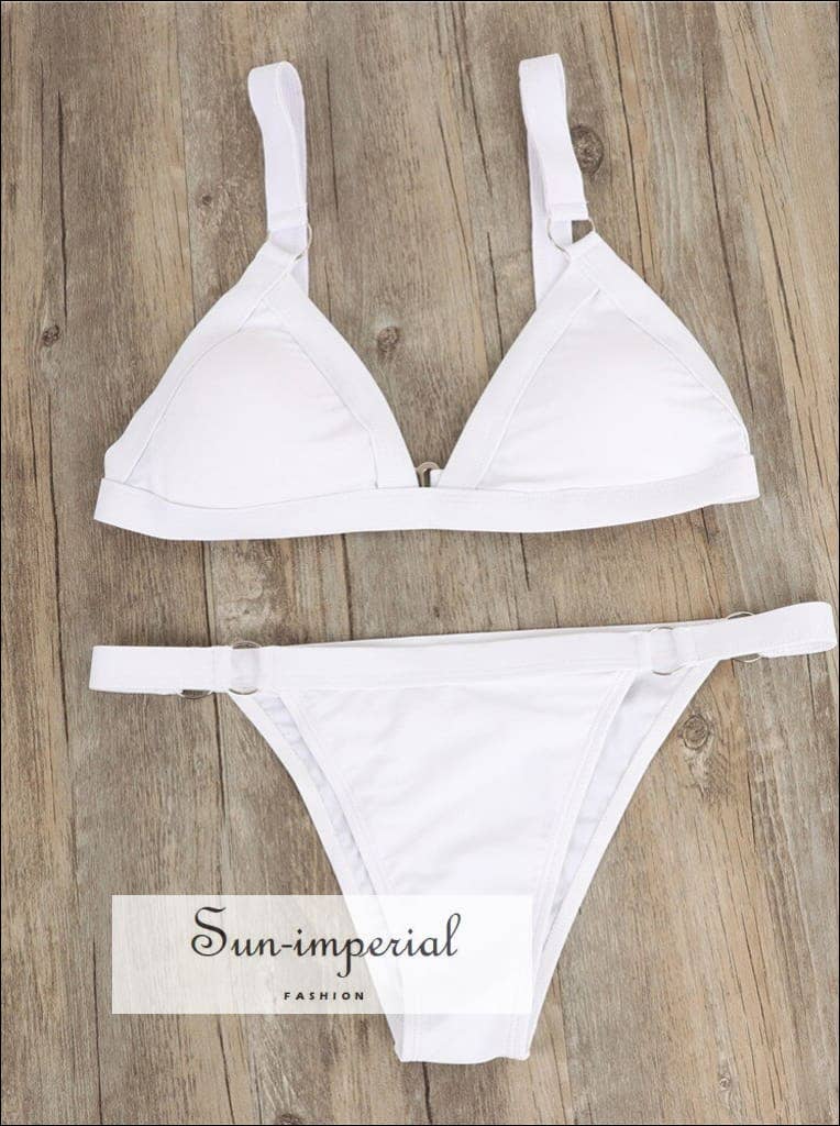 Sun Imperial – wholesale Tvådelad baddräkt - Dam – Vitguld Ring Bikini Split baddräkt kvinnor badkläder 20