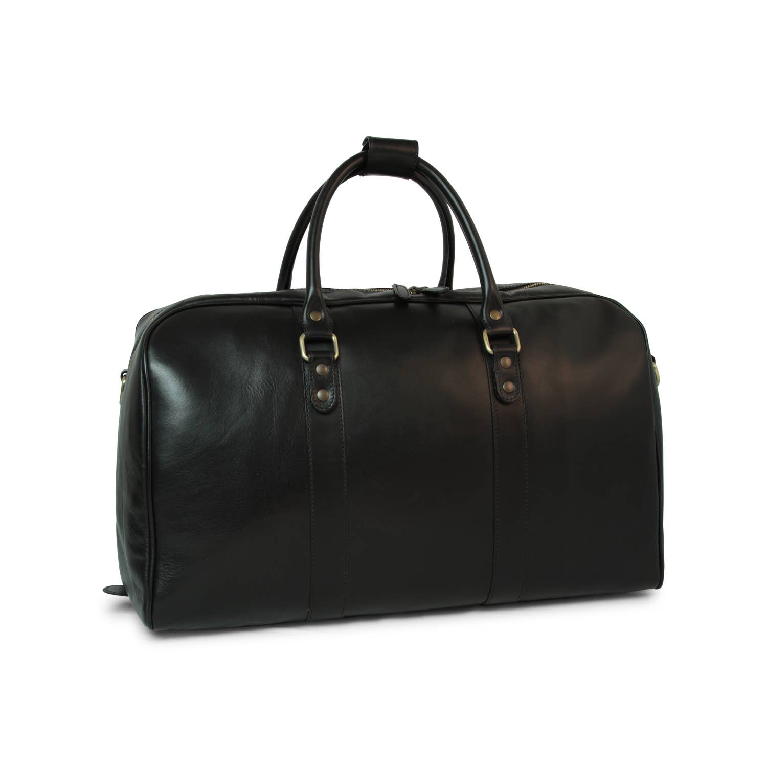 Old Angler Firenze - Wholesale Weekender Bag - Unisex - Borsone da viaggio grande in pelle di vitello-Nero1