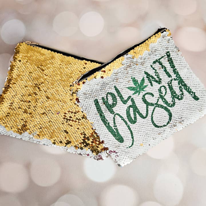 Salt and Sparkle – wholesale Make-up/cosmetic bag – Plant Based 420 Sequin Cosmetic Case