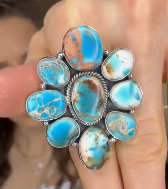 Krush Kandy - Wholesale Cocktail/Statement Ring - Desert Heat Jasper Cluster Rings MADE TO ORDER20