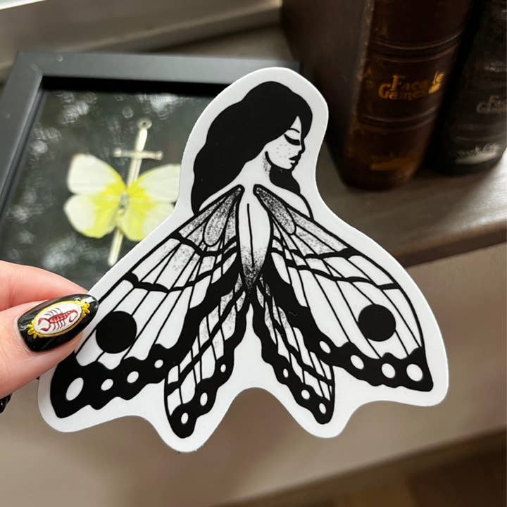 Moth Girl for wholesale by Little Faun Tattoo