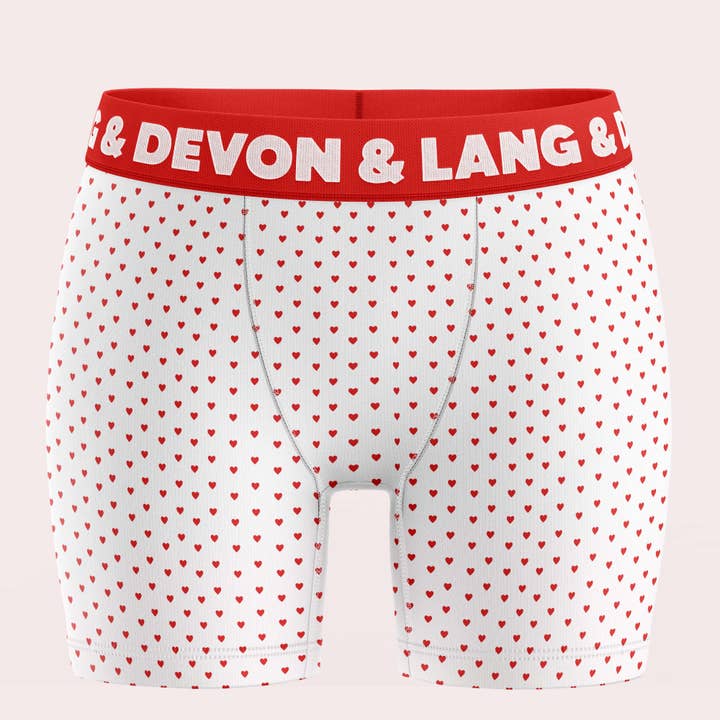 Bria Damen-Boxershorts - Zimt Herzen für den Großhandel von Devon + Lang