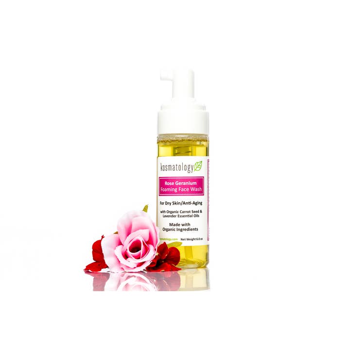 Kosmatology - Wholesale Facial Cleanser - Rose Geranium Foaming Face Wash | Organic & Anti-Aging - 6oz2