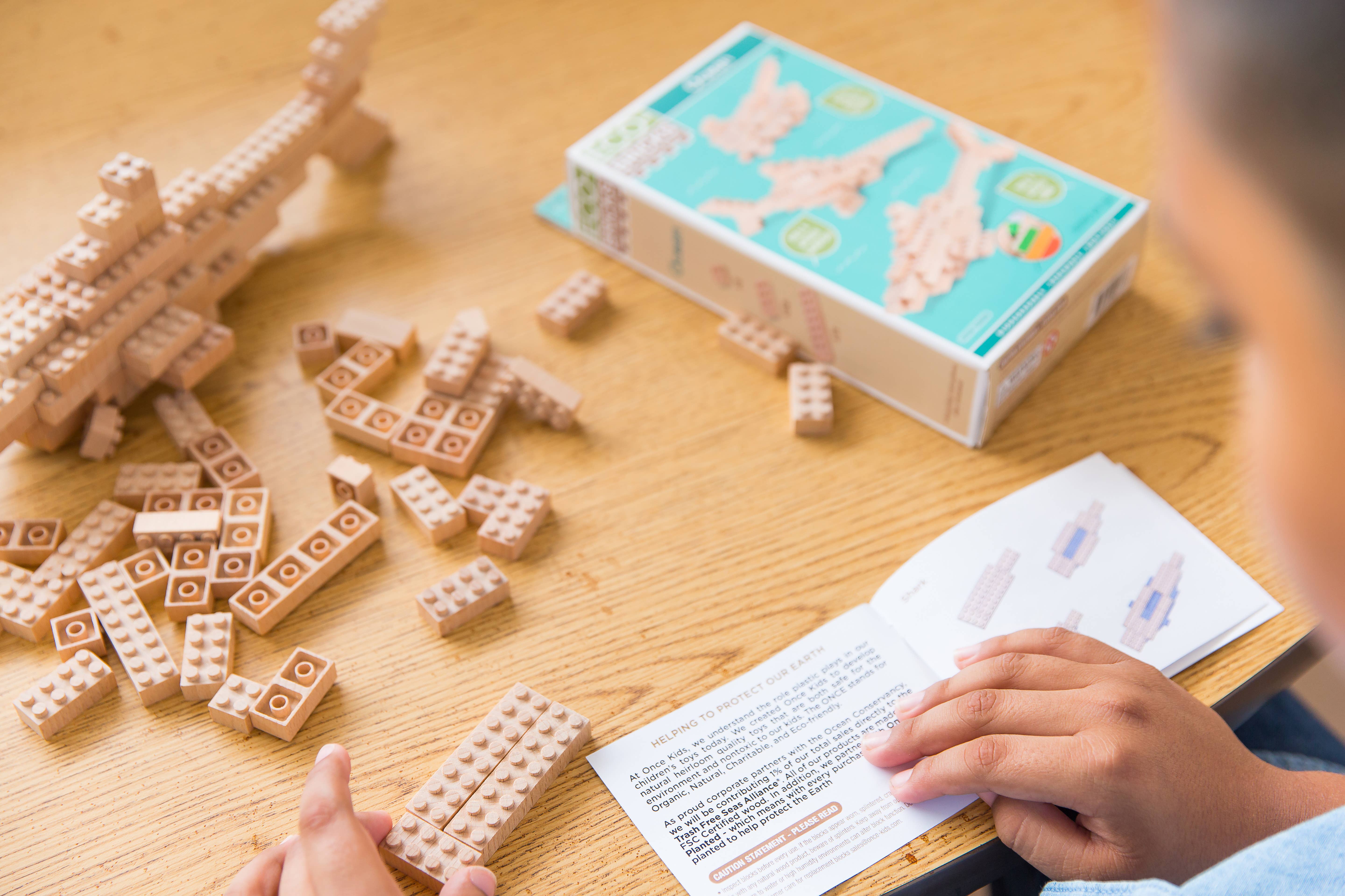 Once Kids – Conjunto de construção - Crianças por atacado – Oceano Eco-bricks™ 3 em 19