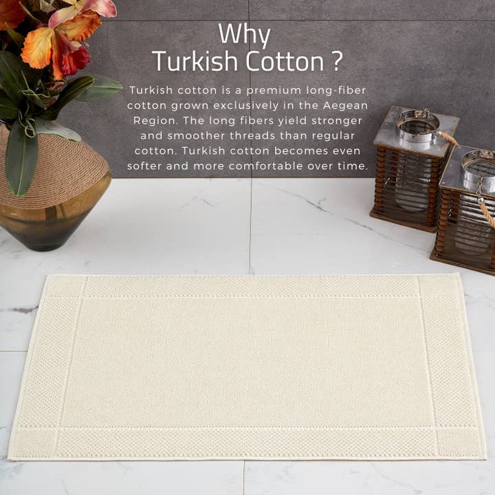 La Hammam - Wholesale Bath Mat - Bath Mat 900 GSM Machine Washable 20x34 Inches