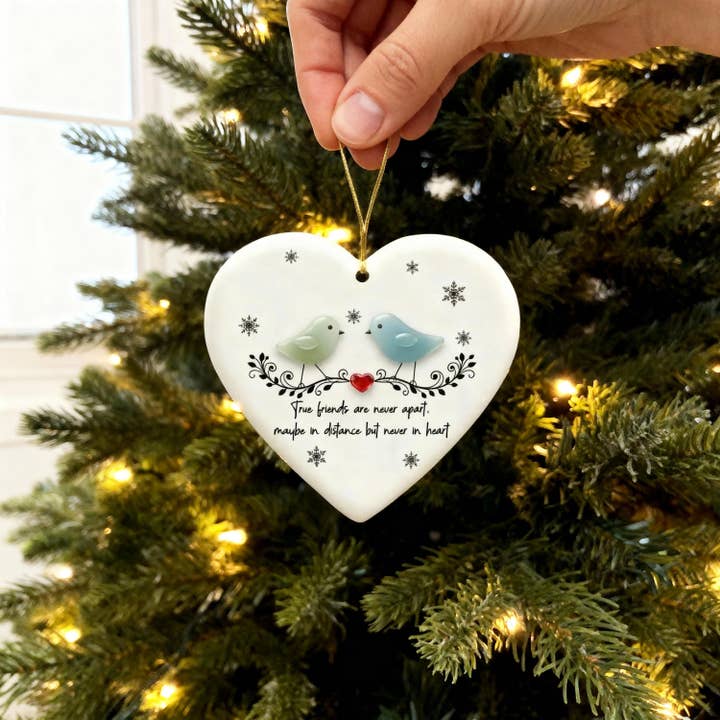 Embrova - Wholesale Ornament - Ceramic True Friends 3D Flat Sea Faux Glass Ornament3