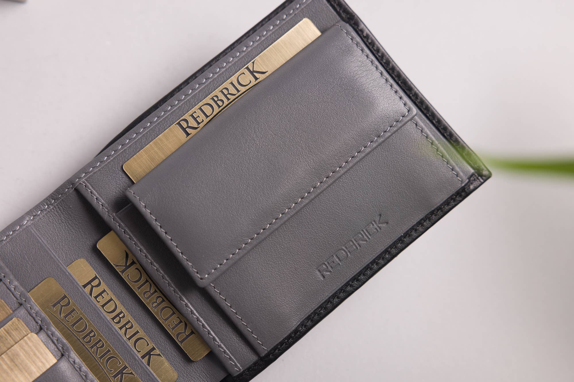 Redbrick – wholesale Wallet - Men’s – Redbrick Italian Black & Grey Bifold Leather Wallet7
