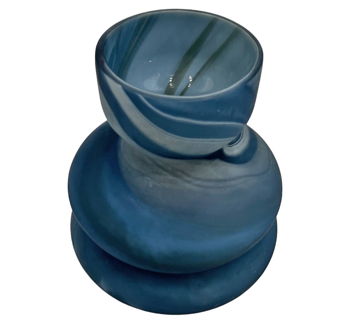 2626 Designs – Vaso por atacado – Vaso Moderno Decorativo em Vidro Artesanal Azul2