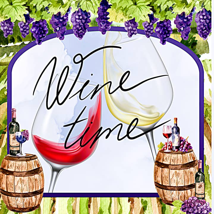 Sottobicchiere Wine Time per la vendita all'ingrosso da parte di Ron Knight Entertainment, LLC