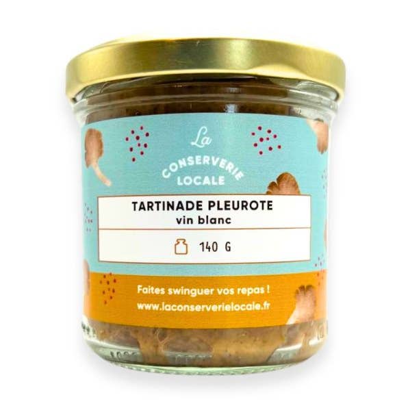 Crema di Funghi Ostrica Vino Bianco BIO 140g per la vendita all'ingrosso da parte di La Conserverie Locale