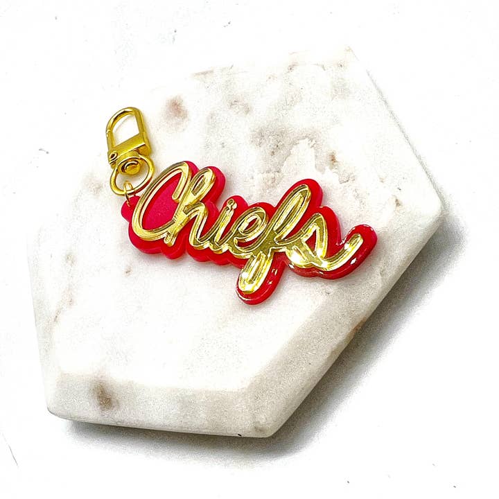 Baubles by B - Wholesale Purse/Bag Accessory - Women's - Chiefs Football Purse Charm Bag Charm Gameday Keychain KC3