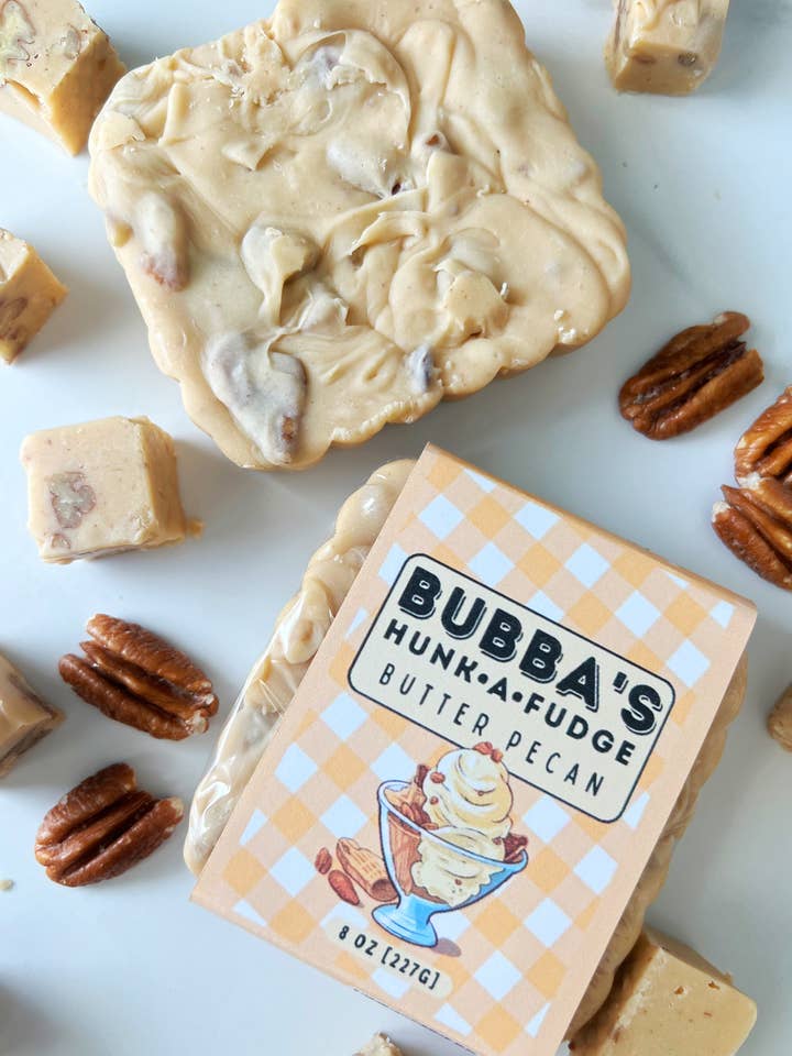 BUBBA'S BUTTER PECAN FUDGE for wholesale by Bubba's Fudge