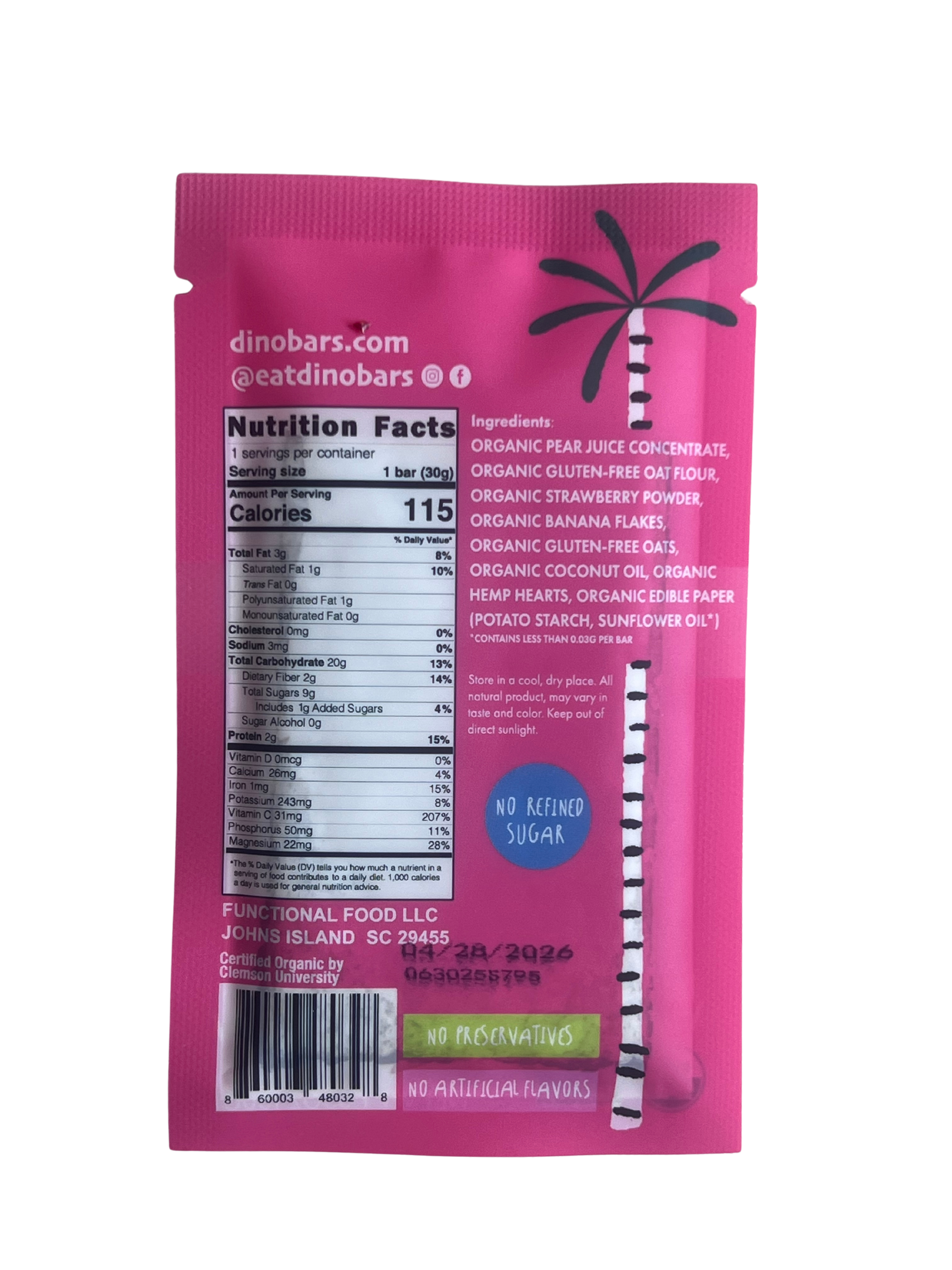 DINO BARS - Wholesale Snack Bar - DINO BARS Strawberry Bar | Retail Pack | 10 Unit7