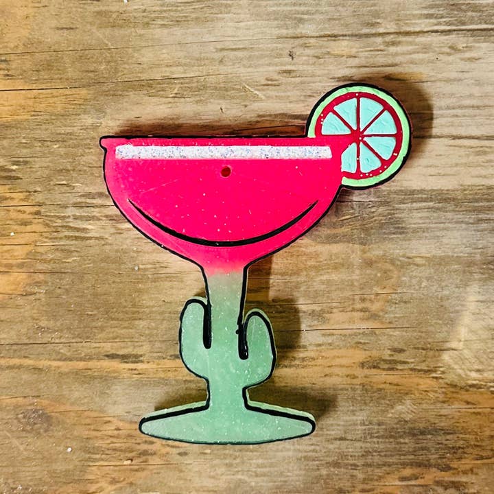 **Custom** Margarita Glass Car Freshie for wholesale by Southern Creek Wholesale