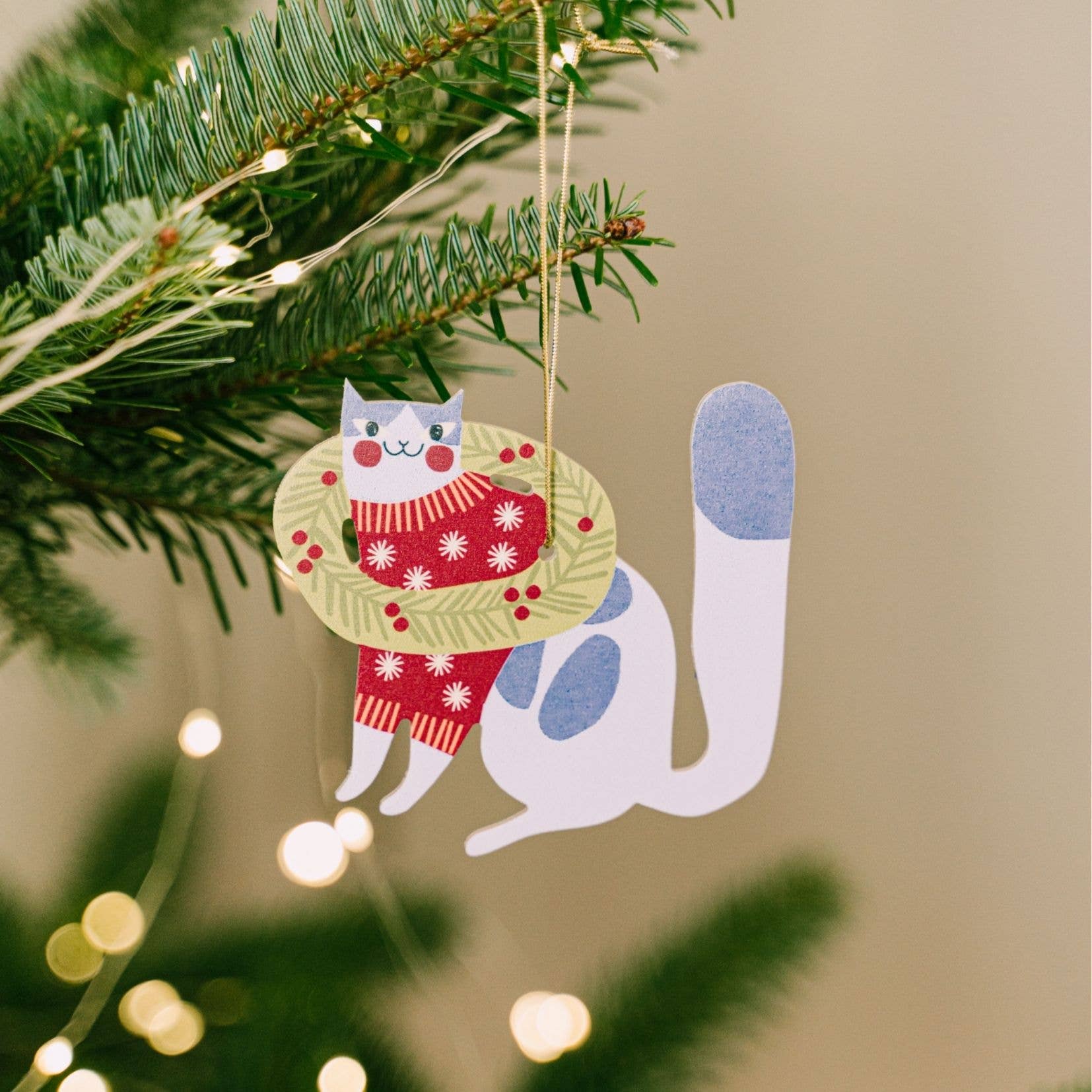 milin – Großhandel Baumspitze – Lustige Katzen-Weihnachtsbaum-Hängedekoration