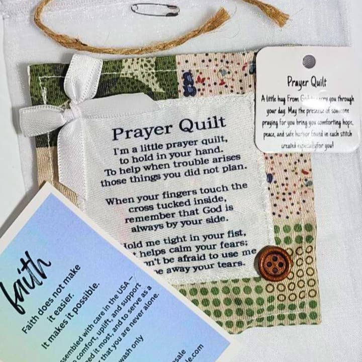 Paradise Island Gold and Silver - Wholesale Keepsake Coin/Token - Multicolor Mini Prayer Quilt – Premium Angel Charm Gift8