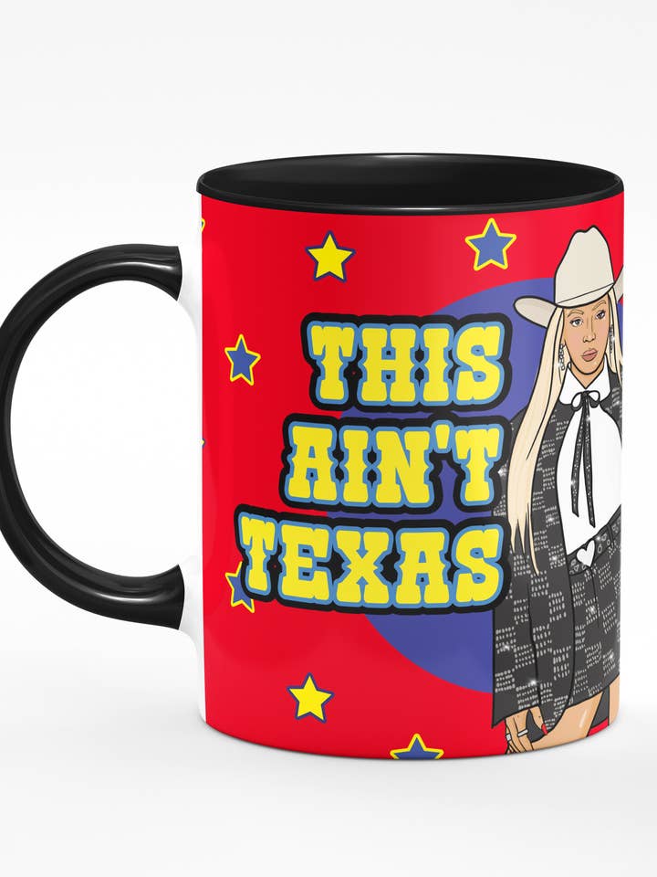 This Ain't Texas Black Mug for wholesale by Studio Soph (We Pay Your Import Fees - We Ship DDP)