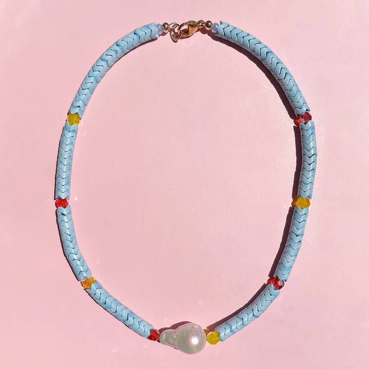 Cassie Pearl Halsband för wholesale av Sjo Jewelry