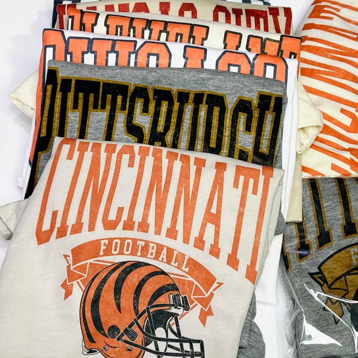 Par.tees by Party On! - Wholesale Screen Printed T-Shirt - Women's - Football Team Vintage Hometown retro Game Day Graphic Tee8