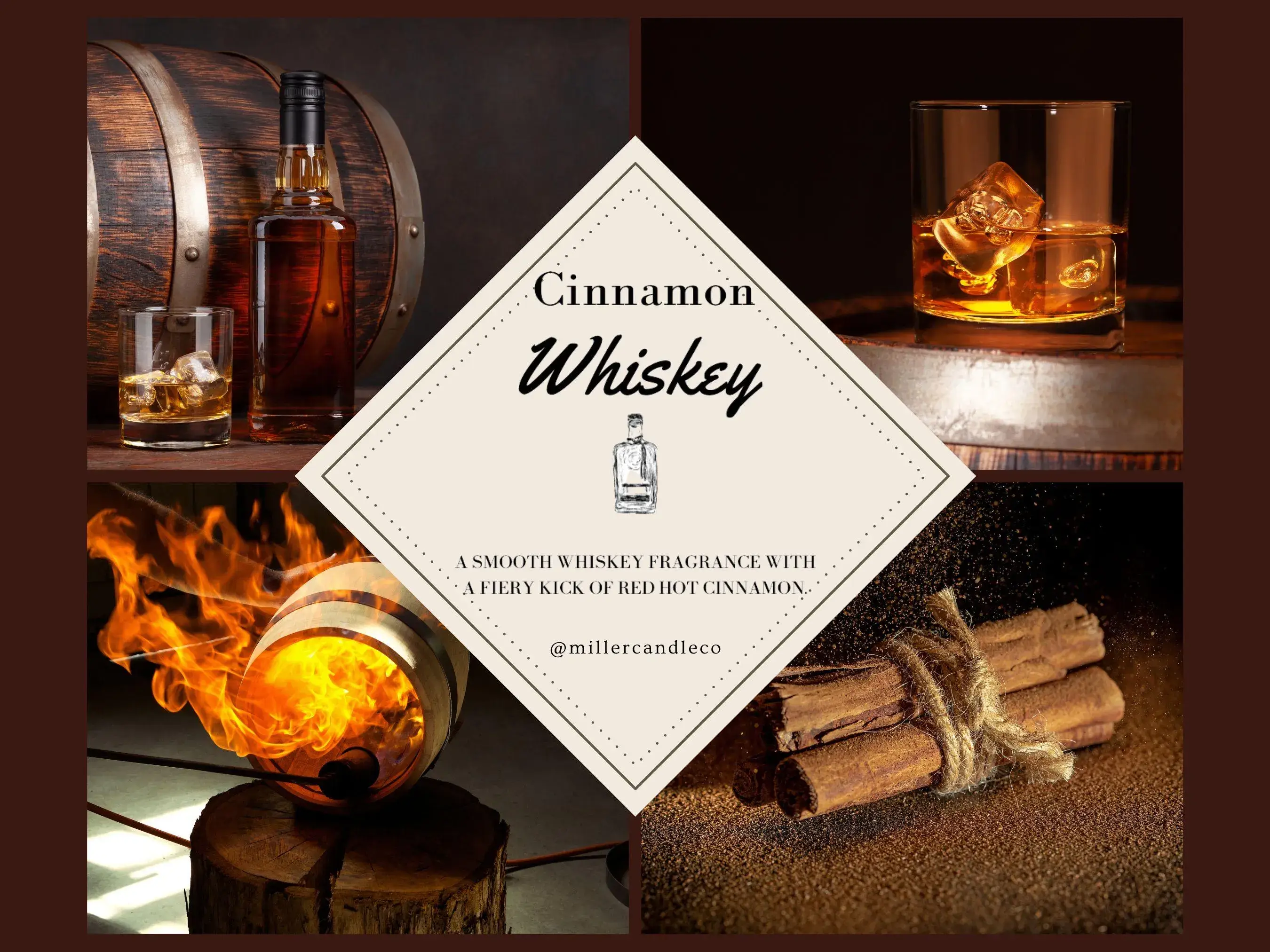 Miller Candle Co. - Wholesale Jar/Filled Candle - Cinnamon Whiskey Candle1
