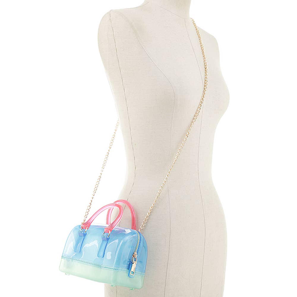 JOIA ACCESSORIES - Venta al por mayor Bolso con asas - Mujer - ASA DE FORMA CUADRADA MULTITONO JELLY DE MODA, JB 5878 CB2