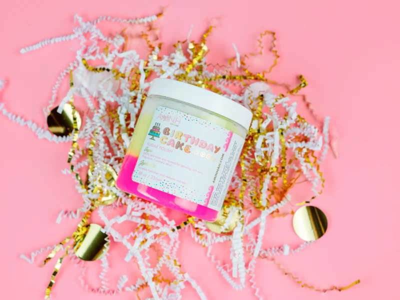 AMINNAH – wholesale Body scrub/exfoliant – Birthday Cake Sugar Scrub1