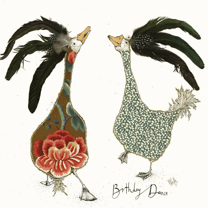Birthday Dance Duck Card for wholesale by Anna Wright Ltd
