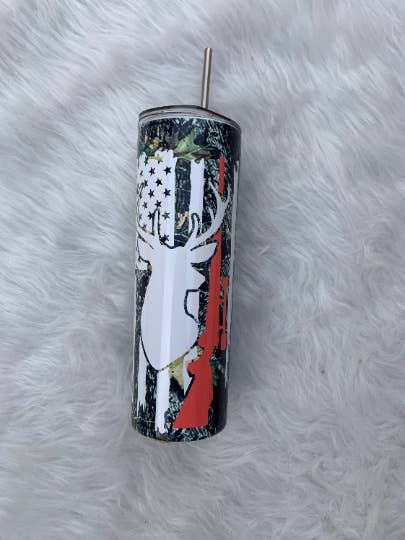 Camo deer 20 oz tumbler for wholesale by Itsfaithscreations
