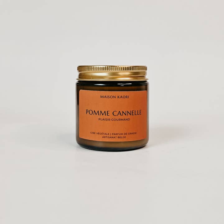 Scented candle - Apple cinnamon - Limited edition - Amber jar for wholesale by Maison Kaori