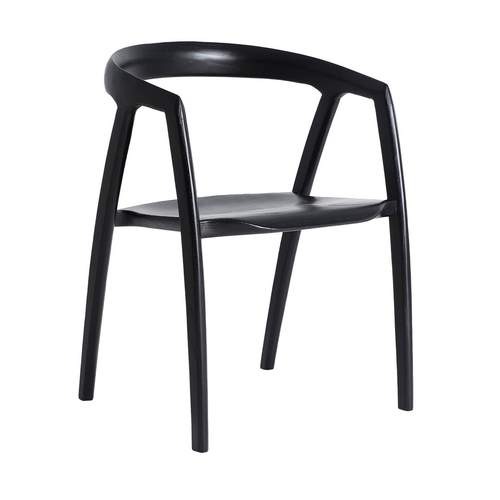 Kodu - Wholesale Chair - Black elm wood chair measuring 42x47x77cm0