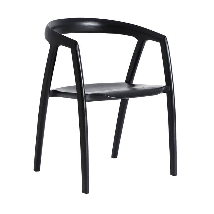 Kodu - Wholesale Chair - Black elm wood chair measuring 42x47x77cm