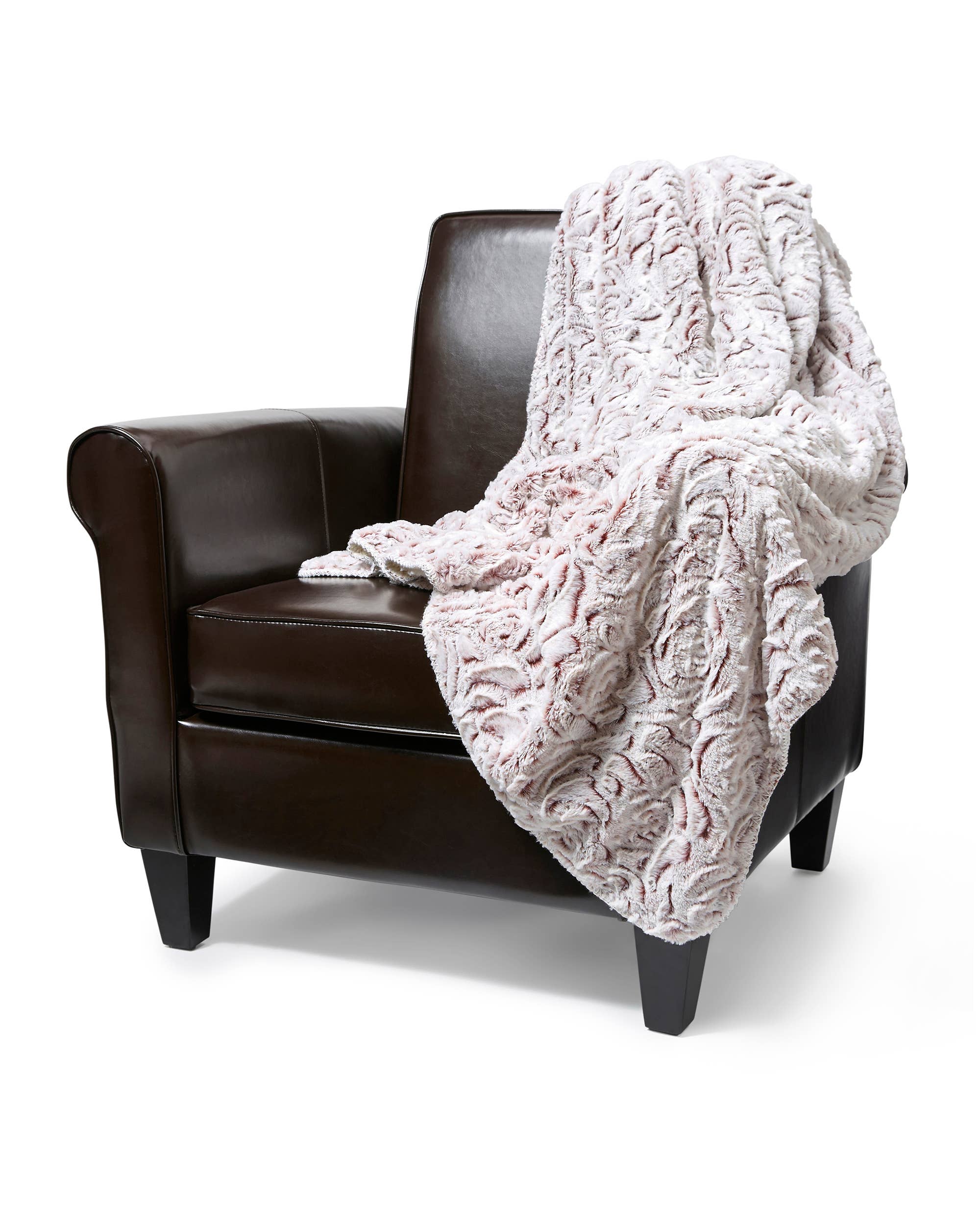 Duke Imports - Wholesale Throw Blanket - "Rose" Faux Fur Plush Throw Blanket - 50"x70"