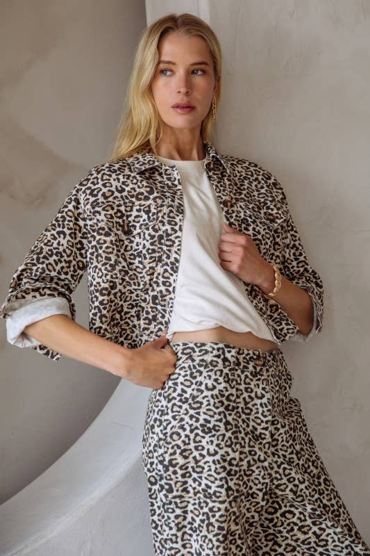 Washed Leopard Print Short Jacket for wholesale on Faire1