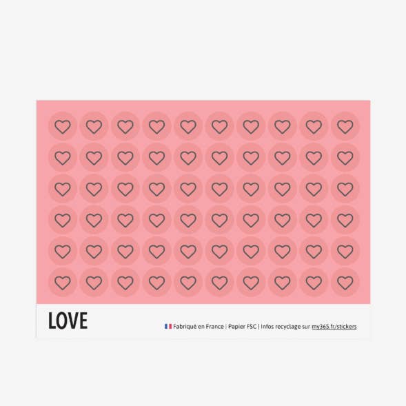 The "Love" stickers for wholesale by My 365
