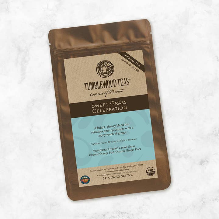 Sweet Grass Celebration Herbal for wholesale by Tumblewood Teas