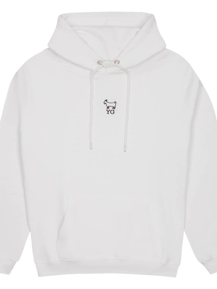 YG Original Hoodie - White/Black for wholesale by Young Goat