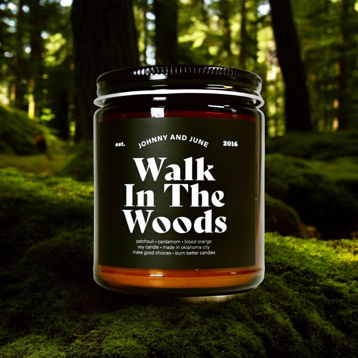 Johnny and June - Wholesale Jar/Filled Candle - Walk In The Woods 8oz Soy Candle