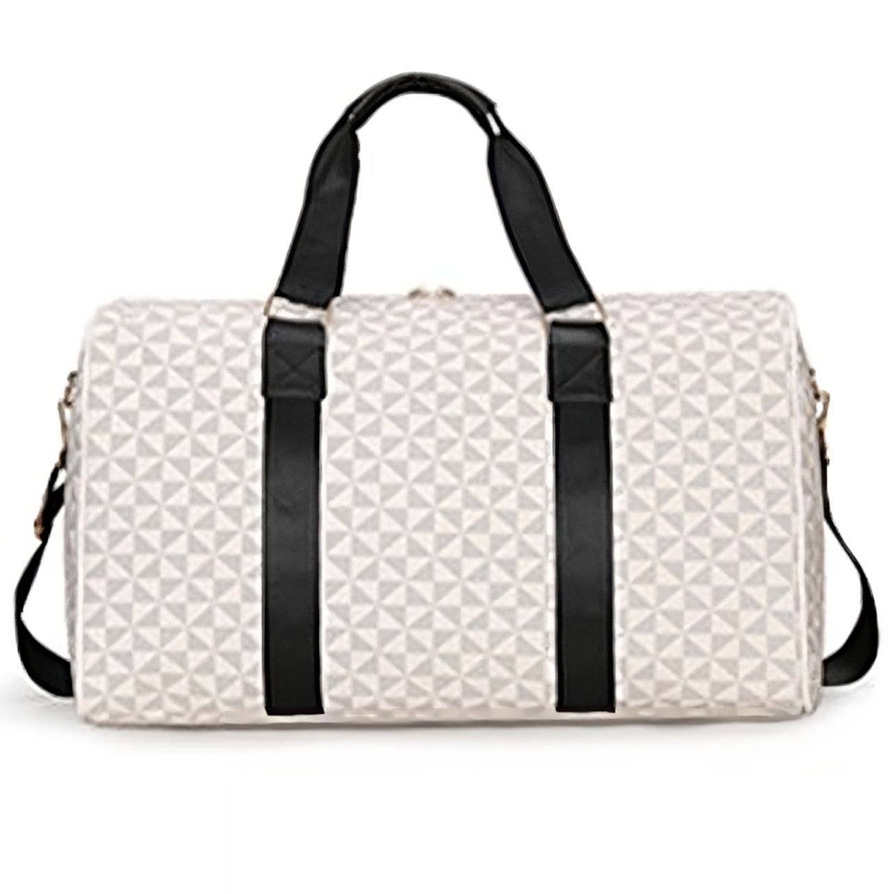 Diacly - Wholesale Weekender Bag - Women's - Monogram Vegan Leather Duffle Bag with Handle0